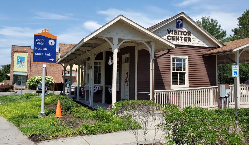 Rehoboth Beach has begun installing the signs for its new wayfinding proogram. Shown is the sign letting folks know where to turn for Grove Park, Rehoboth Beach Museum and the visitor information center. CHRIS FLOOD PHOTOS